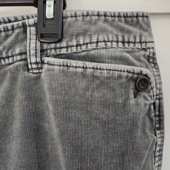 Eddie Bauer Womens Y2K Gray Corduroy Boot Cut Pants Size 16 Winter Fall Cozy - Picture 3 of 8